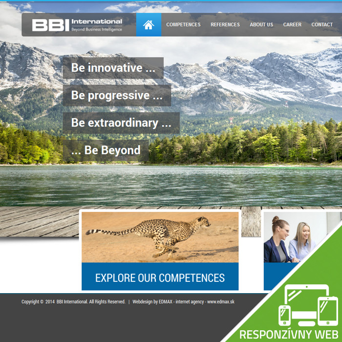 Responzívna web-stránka BBI International, Bratislava